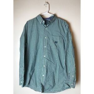 Chaps • Men’s Green Plaid Button Up